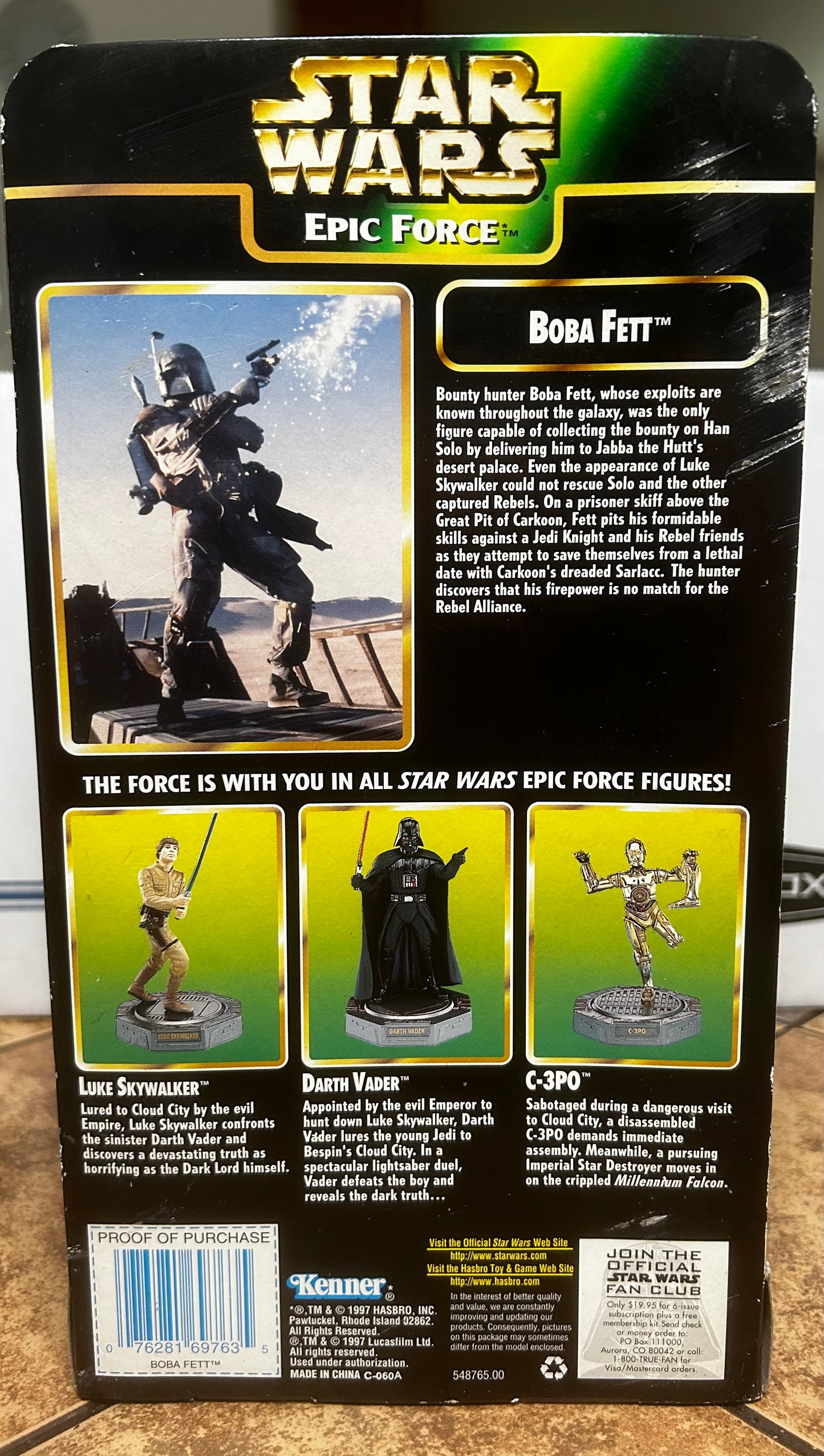 Star Wars Epic Force Boba Fett Figurine 360 Degree Rotation #69763