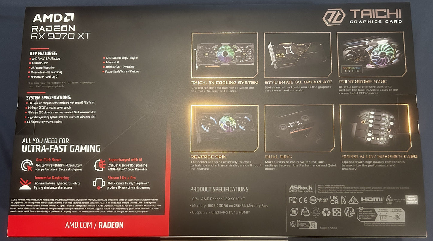 AMD Radeon™ RX 9070 XT Taichi 16GB OC