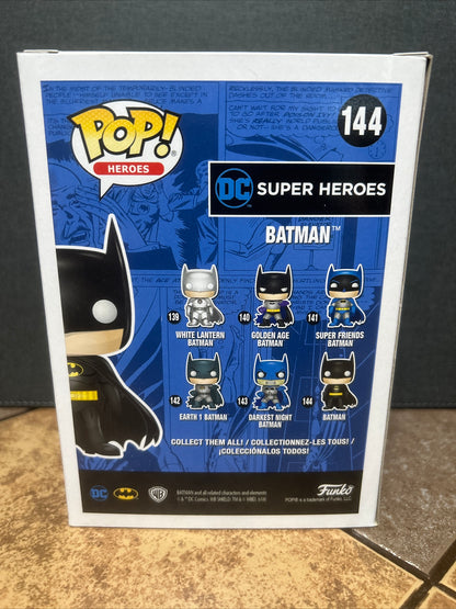 Funko Pop Heroes DC Comics Batman Toy Tokyo NYCC 2018 Orange Chrome Metallic #144