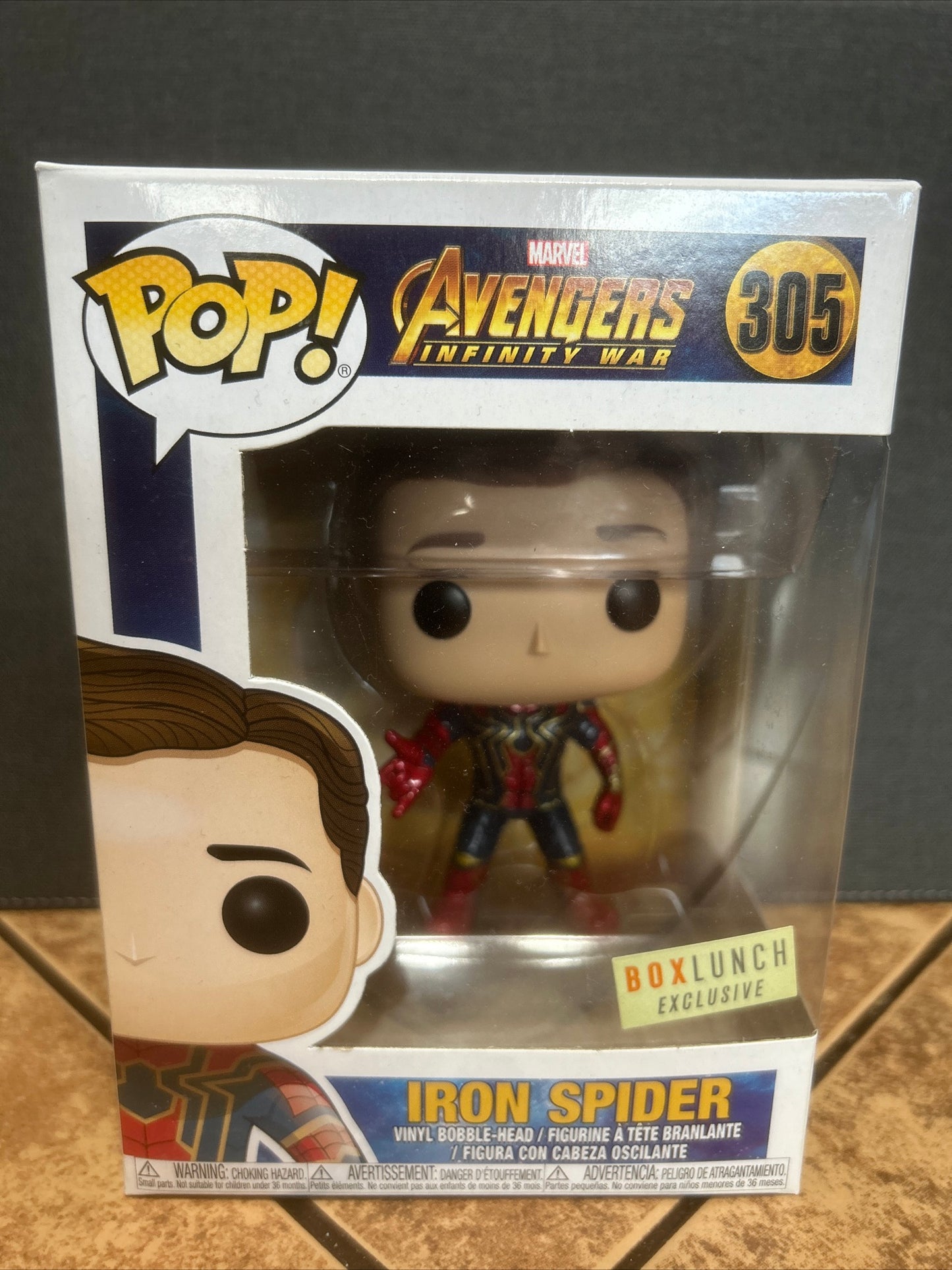 Funko Pop Marvel Avengers Infinity War Iron Spider  #305 Box Lunch Exclusive