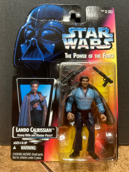 Star Wars The Power of the Force Lando Calrissian w/ Heavy Rifle Blaster Pistol