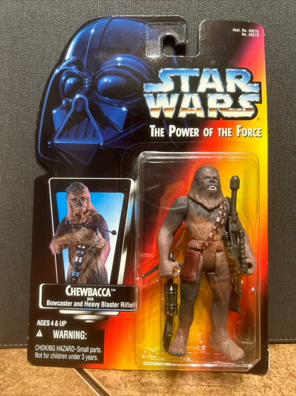 Star Wars The Power of the Force Chewbacca w/ Bowcaster and Heavy Blaster Rifle