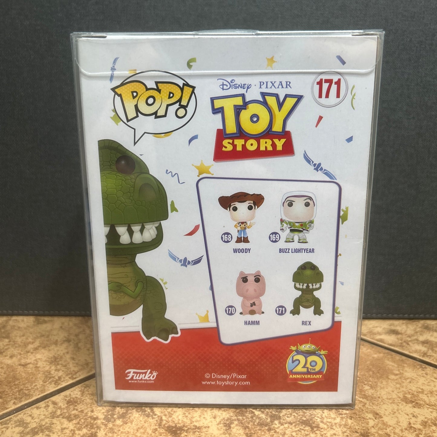 Funko Pop Disney Pixar Animation Movie Toy Story Rex #171 20th Anniversary