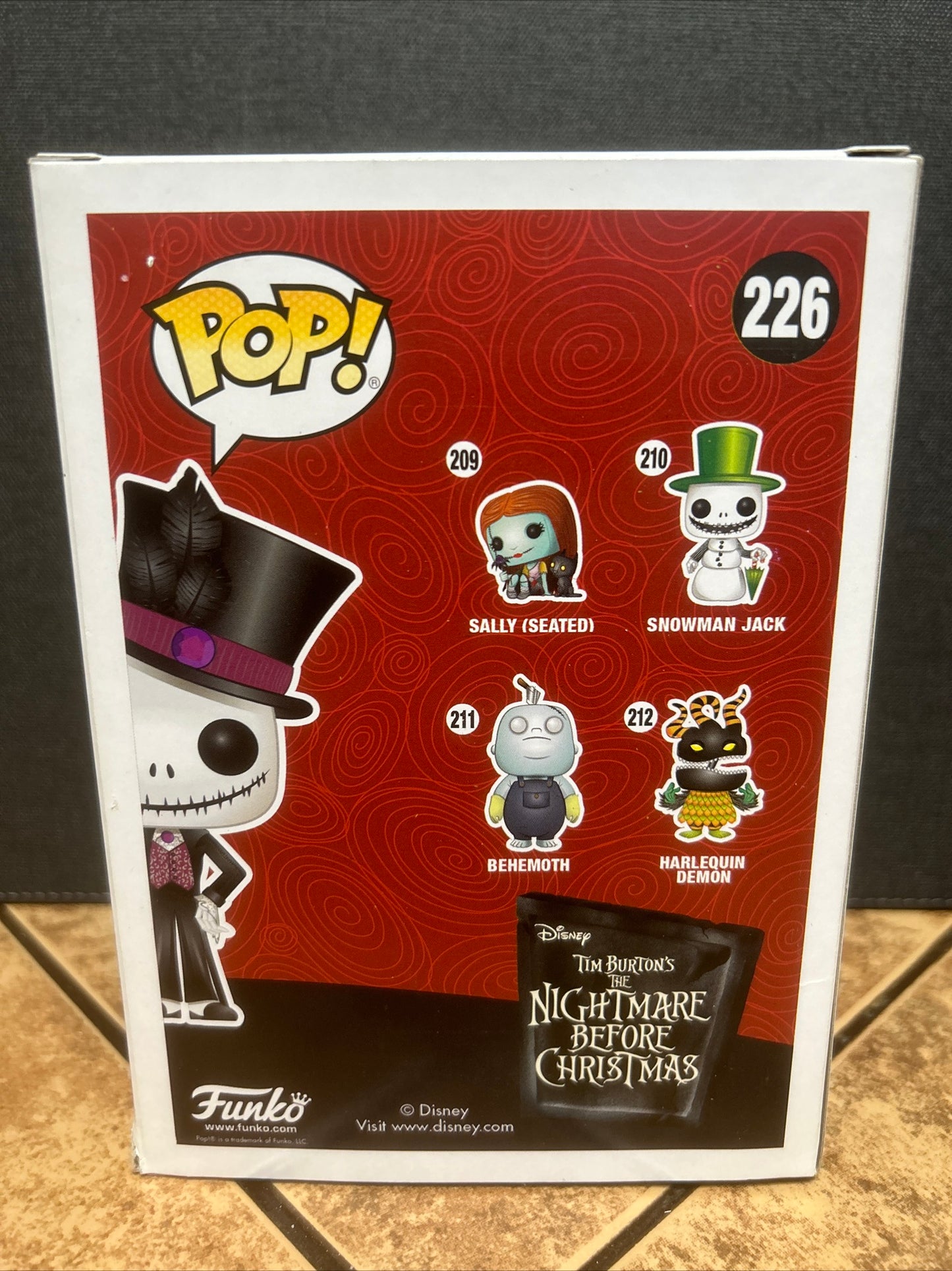 Funko Pop Disney Animation Dapper Jack Skellington #226 Hot Topic Exclusive