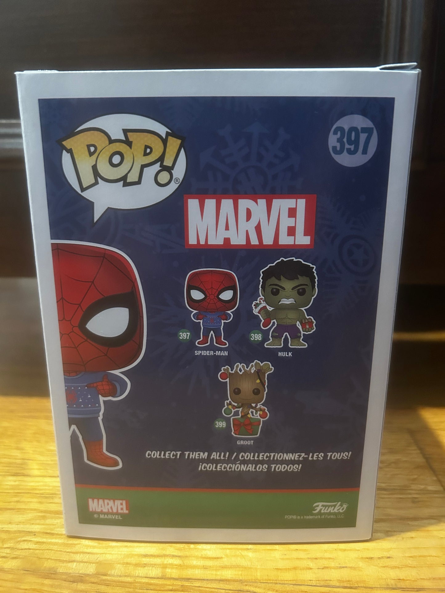 Funko Pop Marvel Spider-Man in Ugly Holiday Sweater #397