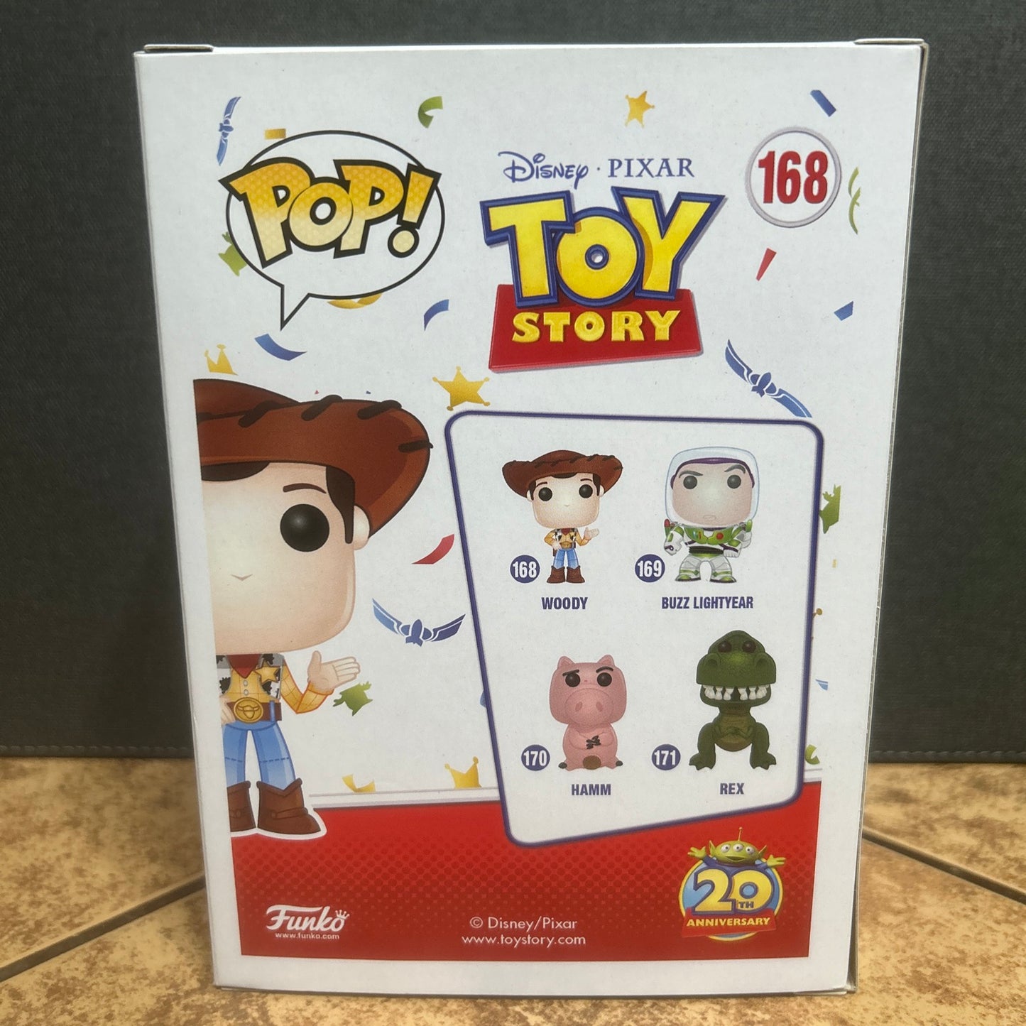 Funko Pop Disney Pixar Animation Movie Toy Story Woody #168 20th Anniversary