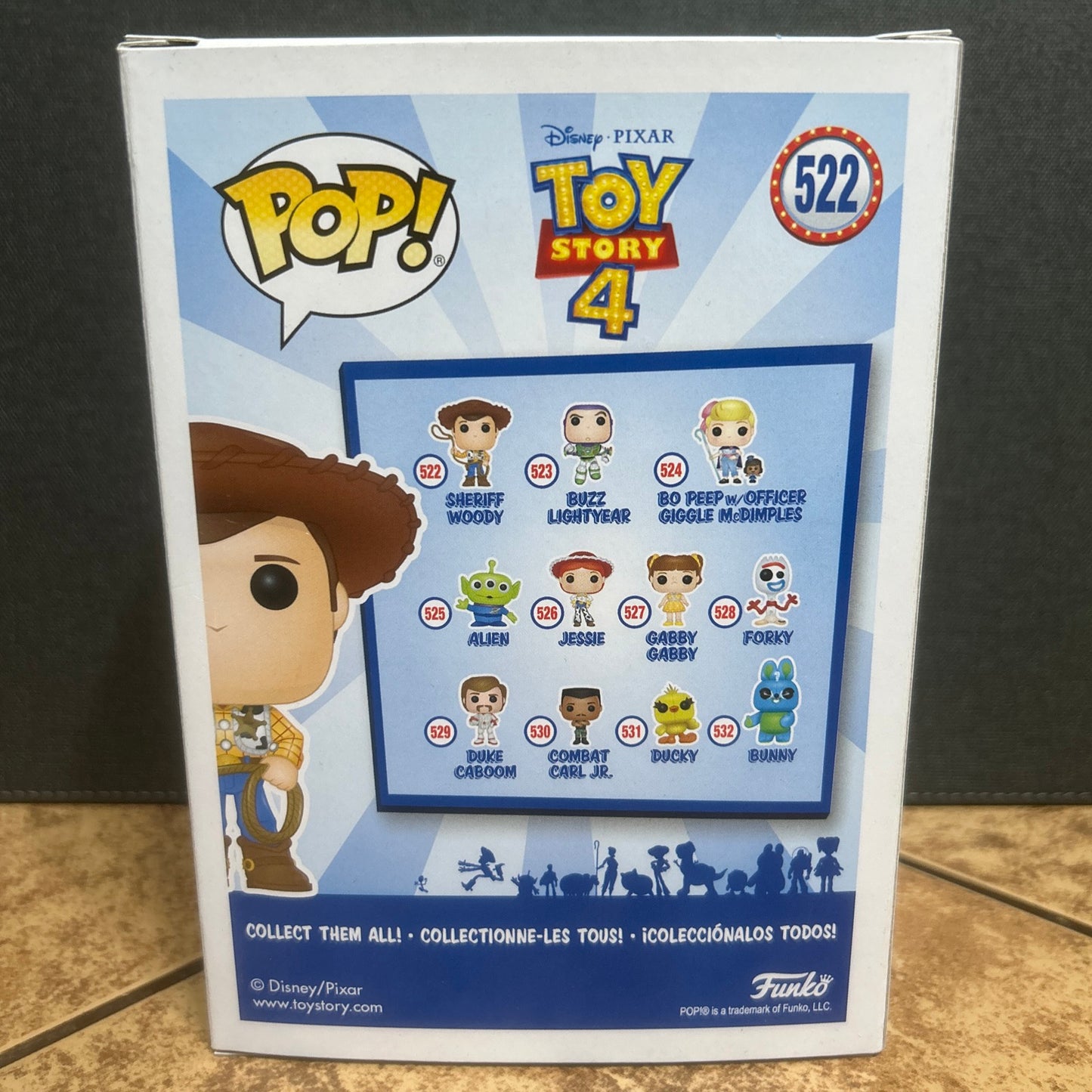 Funko Pop Disney Pixar Animation Movie Toy Story 4 Sheriff Woody #522