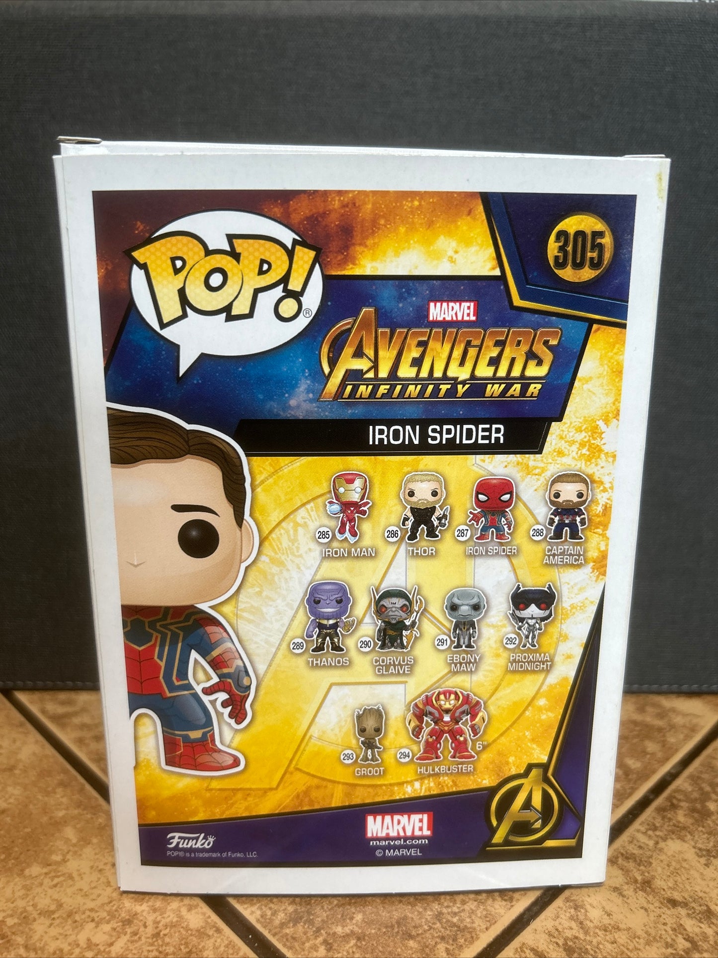 Funko Pop Marvel Avengers Infinity War Iron Spider  #305 Box Lunch Exclusive