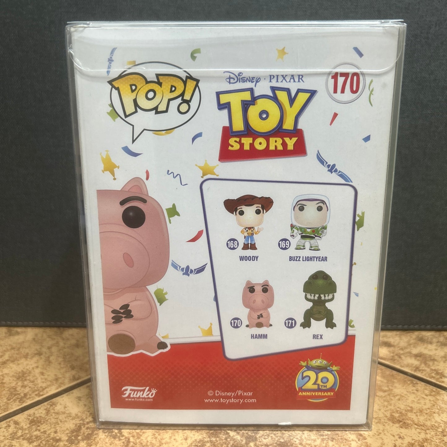 Funko Pop Disney Pixar Animation Movie Toy Story Hamm #170 20th Anniversary