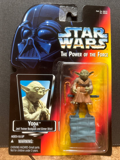 Star Wars Power of the Force Yoda Jedi Trainer Backpack and Gimer Stick