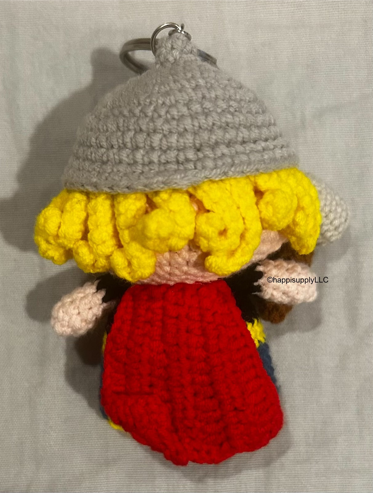 Crochet Handmade Amigurumi Marvel Keychain: Thor