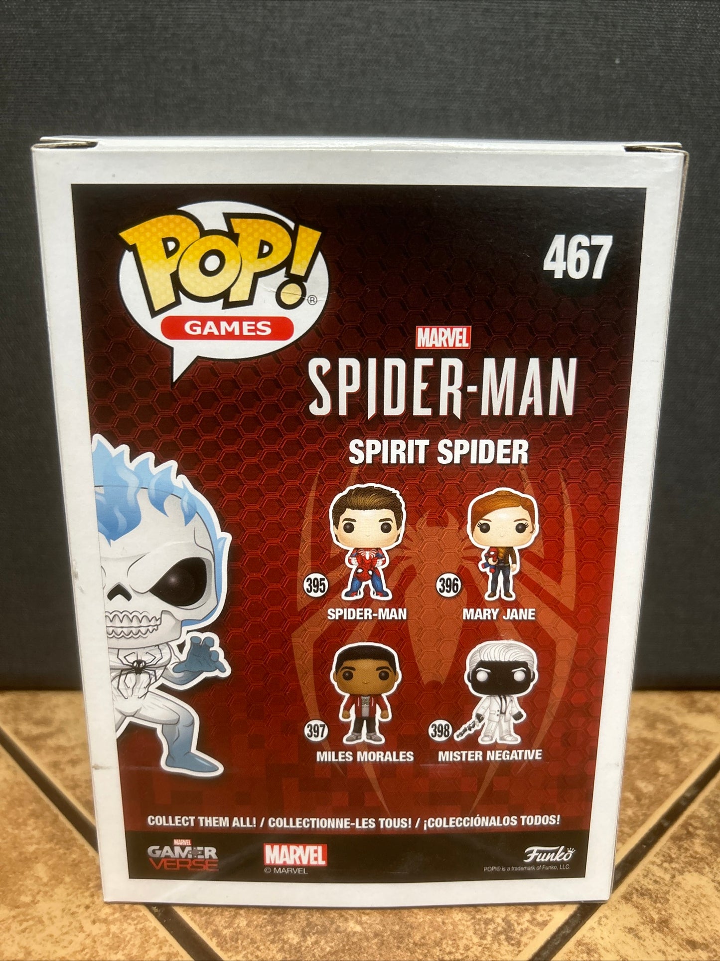 Funko Pop Marvel Spider-Man Gamer Verse Spirit Spider #467 GITD Walgreens Exclusive