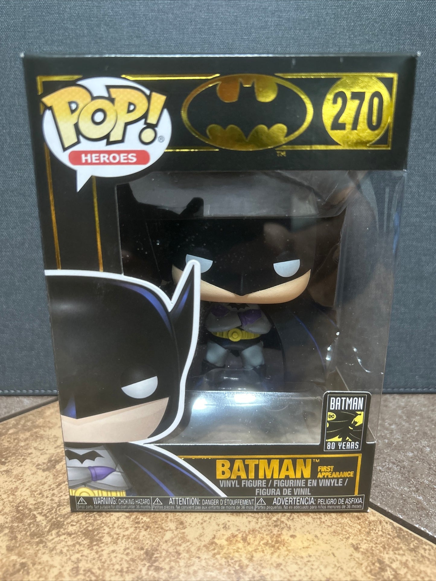 Funko Pop Heroes DC Comics: Batman (First Appearance) (80 Years) #270