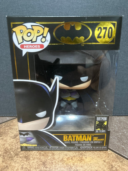 Funko Pop Heroes DC Comics: Batman (First Appearance) (80 Years) #270