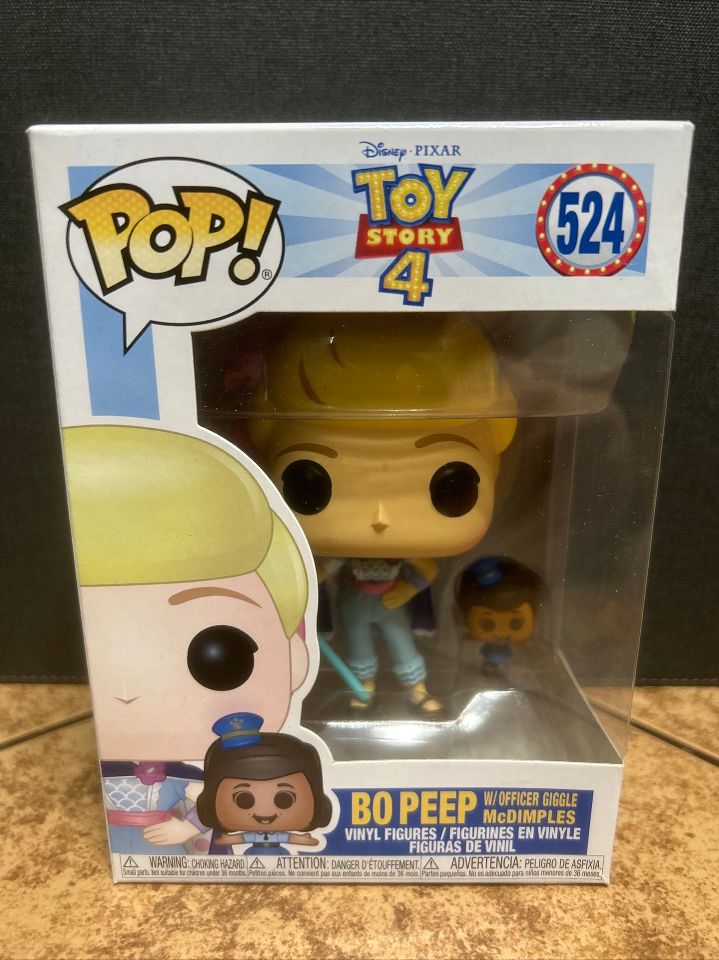 Funko Pop Disney Pixar Animation Toy Story 4 Bo Peep w/ Officer McDimples #524