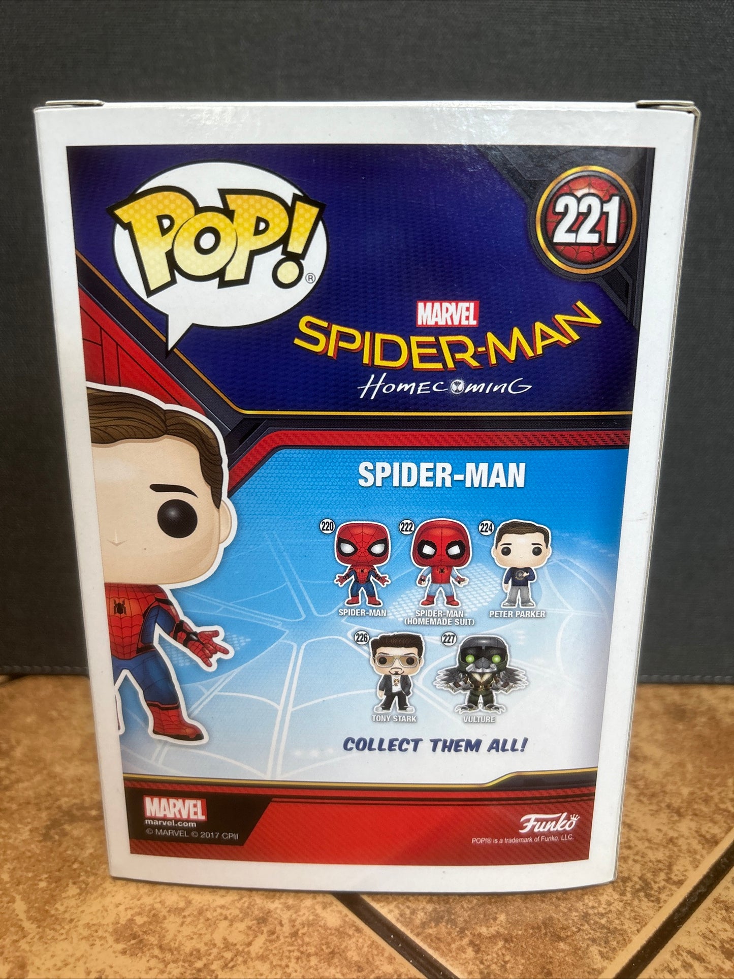 Funko Pop Marvel Live Movie Home Coming Spider-Man #221 Hot Topic Exclusive