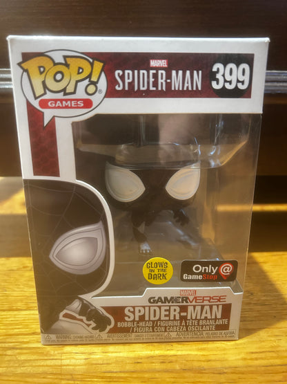 Funko Pop Marvel Games Spider-Man #399 GameStop Glow in the Dark Exclusive