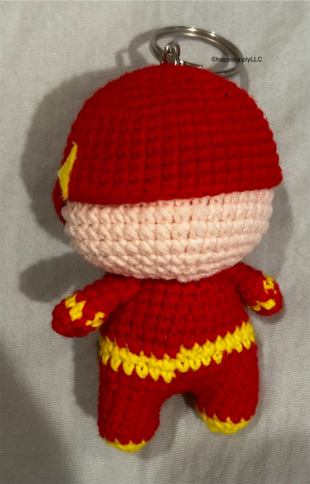 Crochet Handmade Amigurumi DC Comics Keychain: The Flash