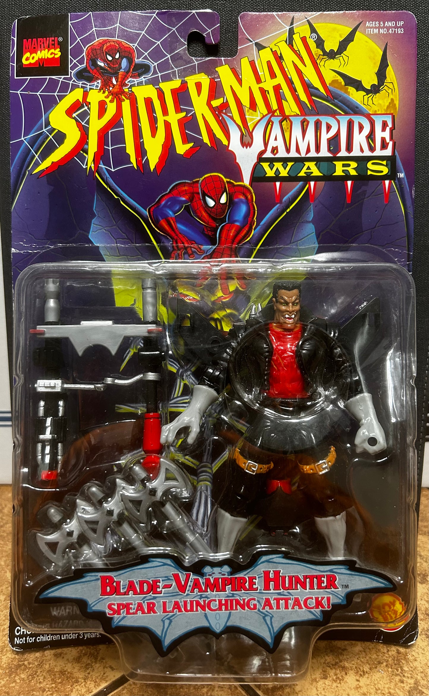 Spider-Man Vampire Wars Blade Vampire Hunter Toy Biz #47193