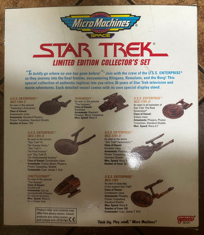 Star Trek Limited Edition Collectors Set 7 Piece Set Bronze Colored Collectible