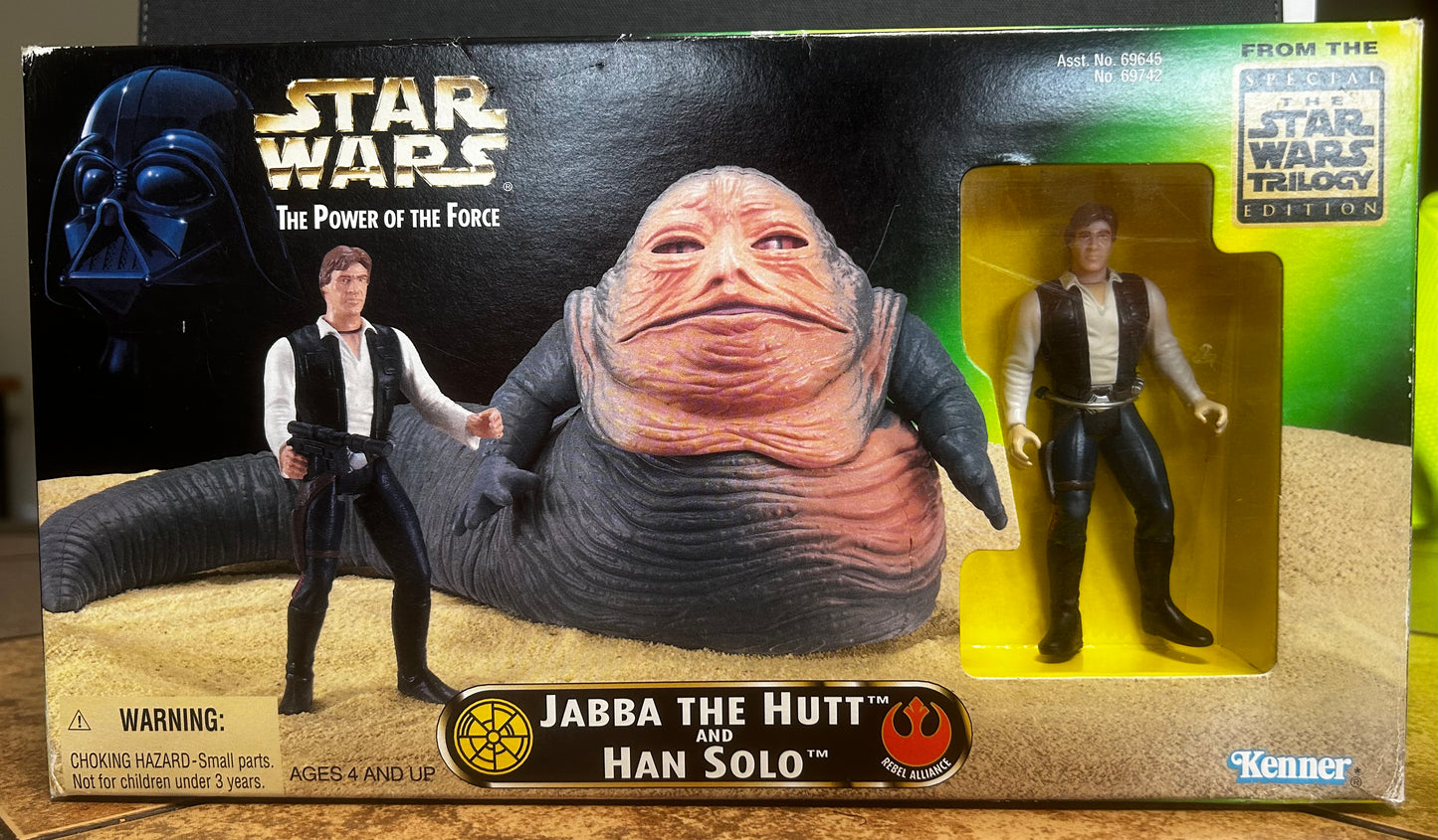 Star Wars The Power of the Force Jabba The Hutt & Han Solo Special Edition Set