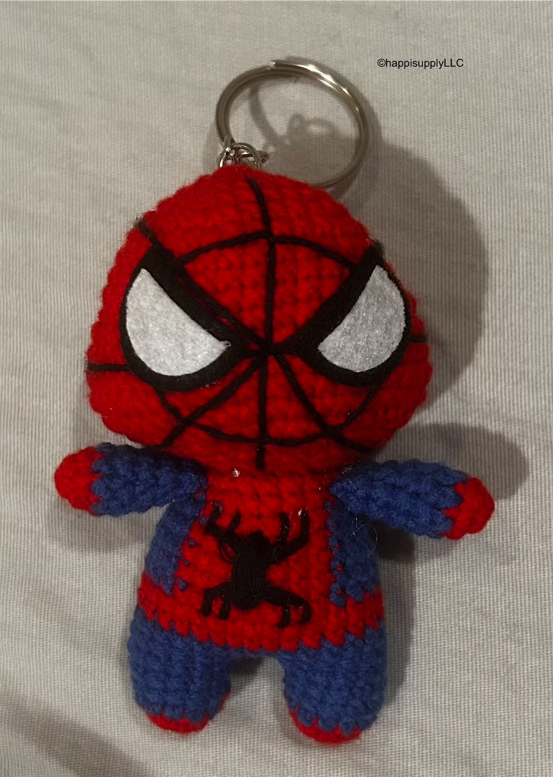 Crochet Handmade Amigurumi Marvel Keychain: Spider-Man