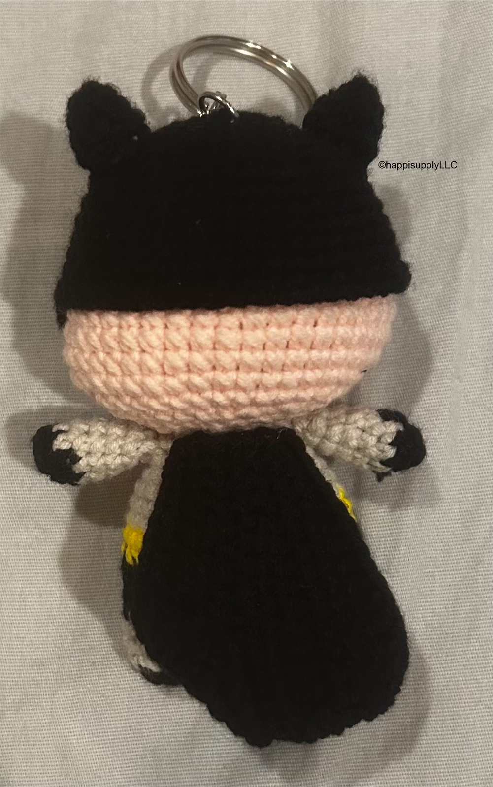 Crochet Handmade Amigurumi DC Comics Keychain: Batman