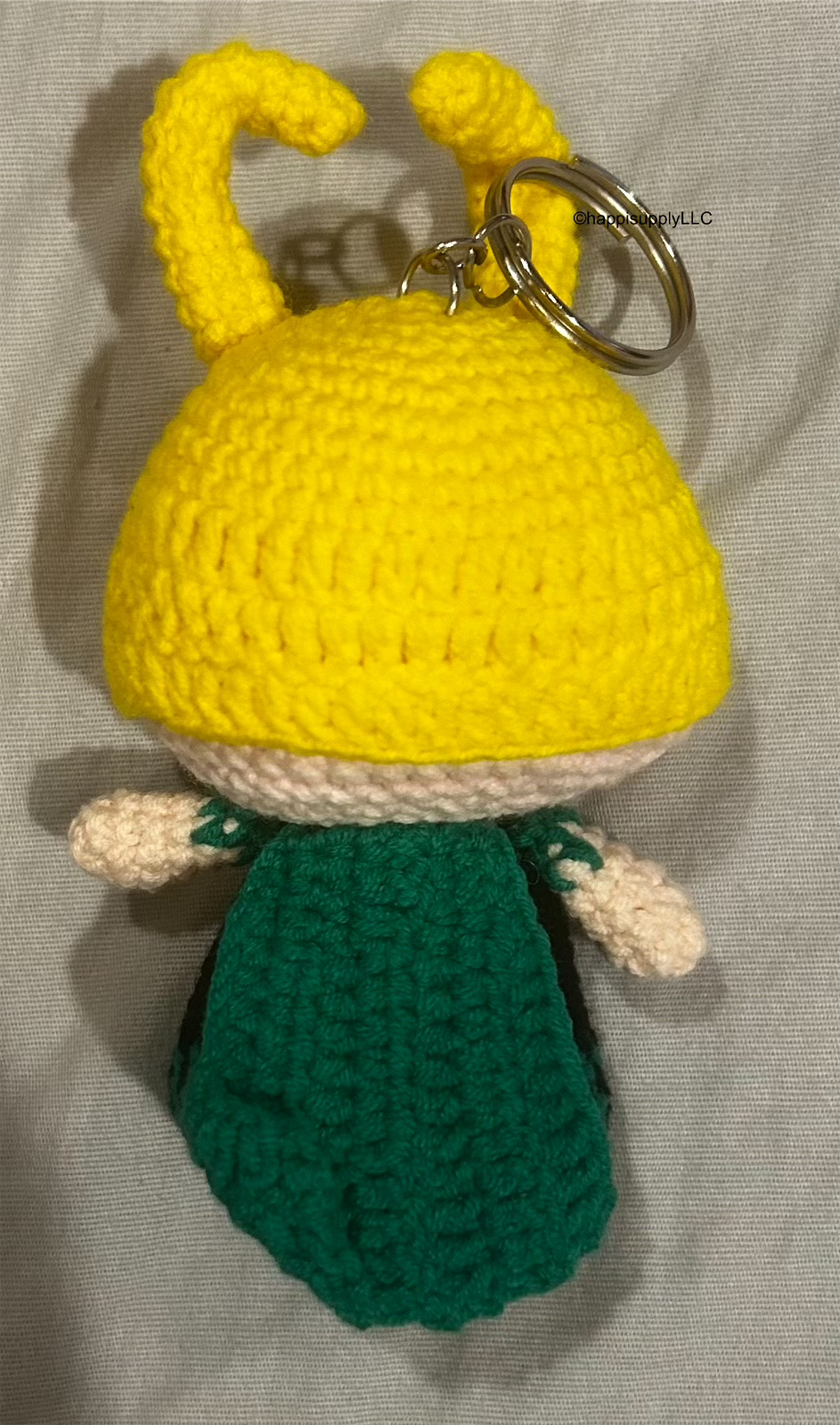 Crochet Handmade Amigurumi Marvel Keychain: Loki