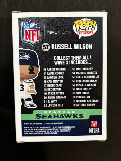 Funko Pop! NFL Seattle Seahawks: Russell Wilson White Jersey Hat w/ Logo #57