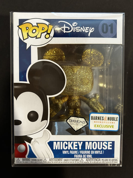 Funko Pop! Disney: Mickey Mouse #1 Barnes & Noble Diamond Gold Exclusive