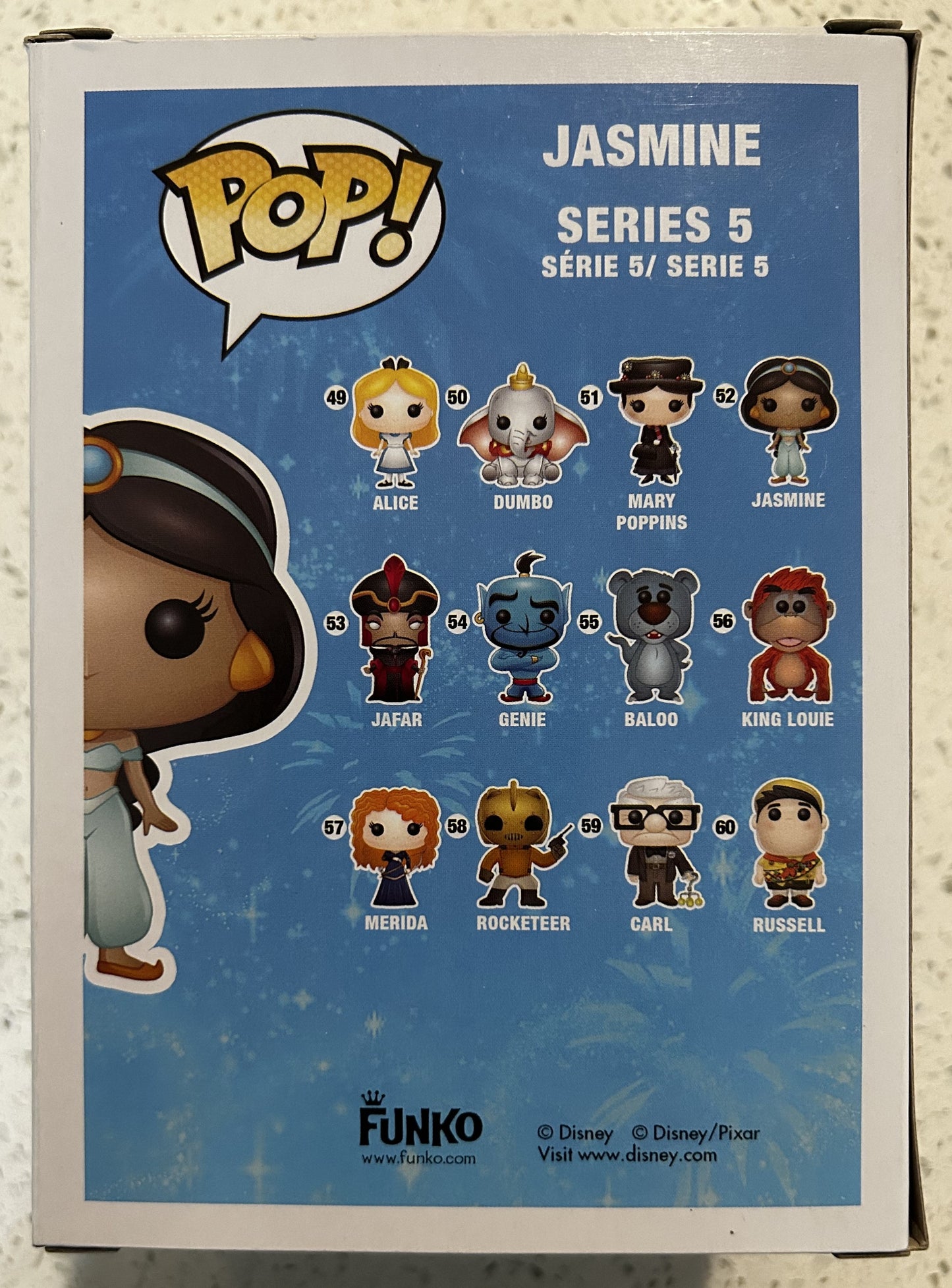 Funko Pop Disney Princess Animated Movie Aladdin: Jasmine #52 Blue Dress