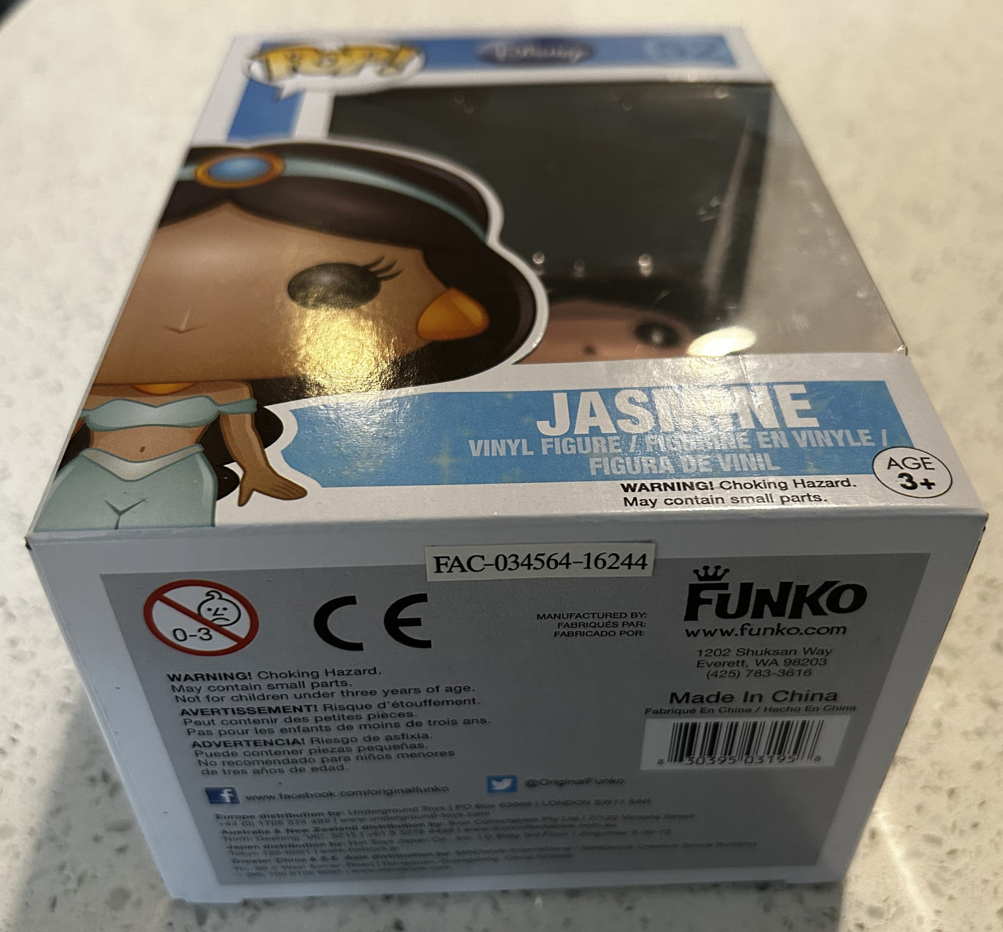 Funko Pop Disney Princess Animated Movie Aladdin: Jasmine #52 Blue Dress