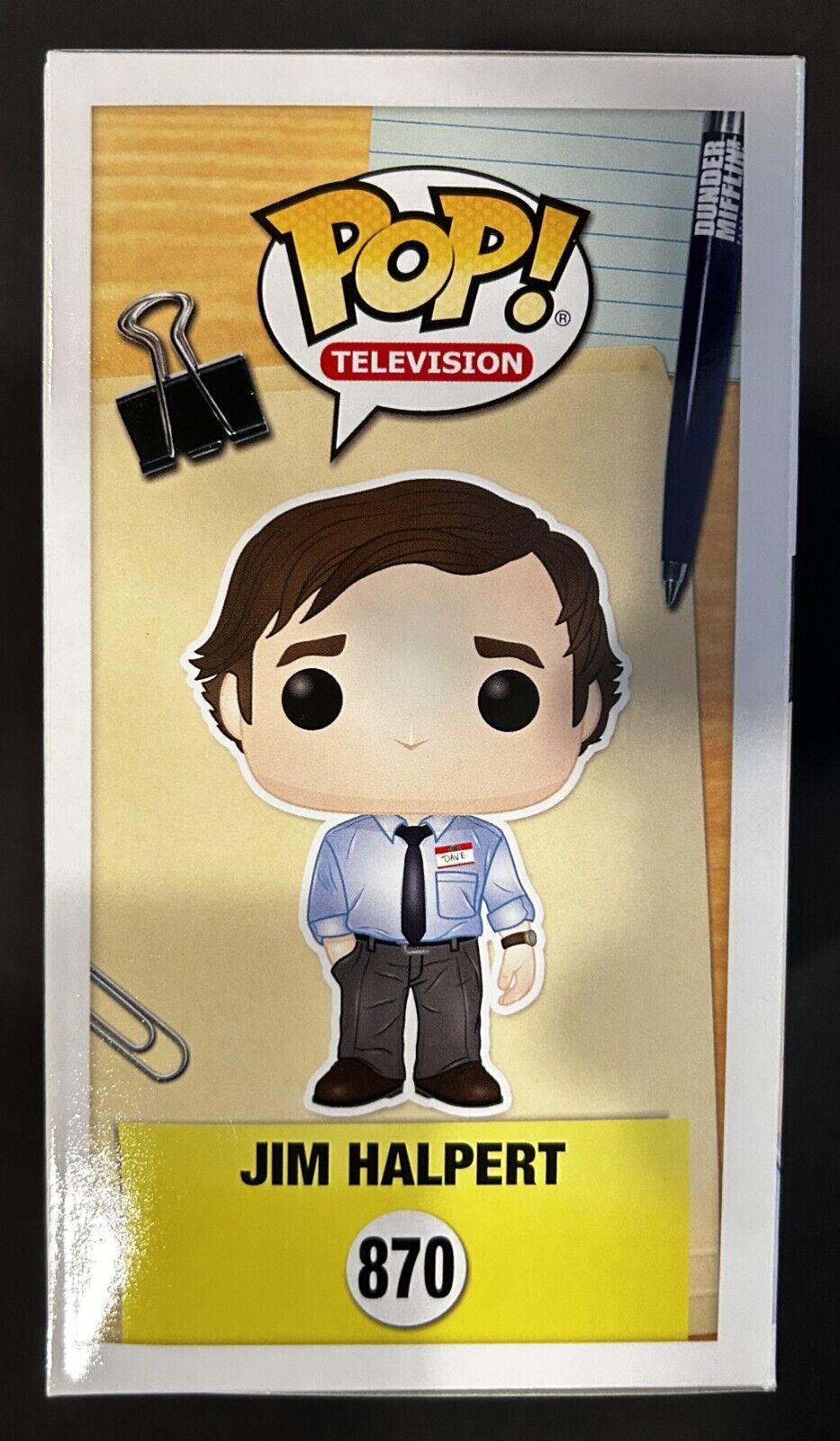 Funko Pop Television The Office Jim Halpert Chase Book on Face #870