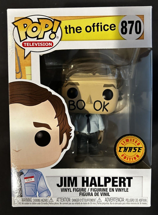 Funko Pop Television The Office Jim Halpert Chase Book on Face #870